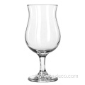 unique shape hurricane style clear cocktail glasses